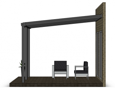 Preview: Überdachung mit VSG 8,76 mm matt, 5 x 3,5 m